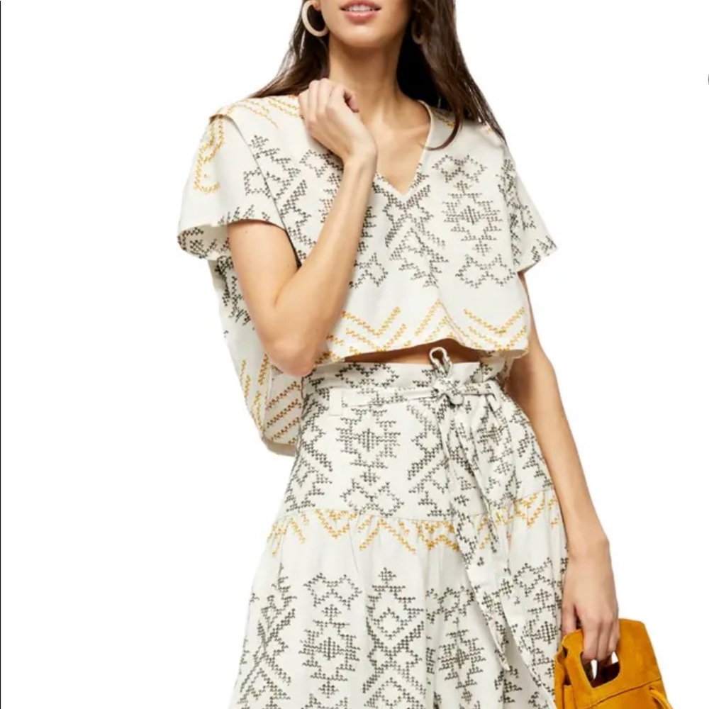 Free People Toluca Crop Top & Wide Leg Pants